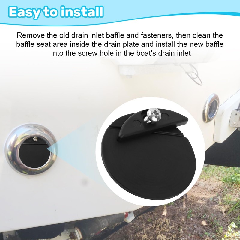 LJB Boat Scupper Flapper Replacement Kit for FSRK-3-DP TH Mar-ine