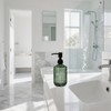 Hzxcuim 18oz Green Glass Soap Dispenser, Refillable Kitchen, Bathroom Thick