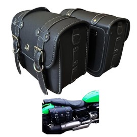Xinpinzhou Motorcycle Saddlebags, Scooter Powersports Leather Saddle Bags Motorcycles, Softail Universal Throw Over Sportster Saddlebags 12.2x5.12x9.84 inches
