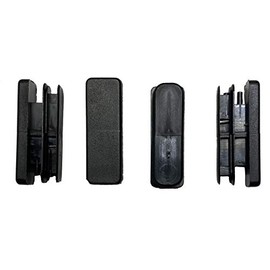 dexierp Protection Force 1/2" X 1 1/2" 13 X 38 mm (Pack of 20) Rectangular OD Tubing Plastic Insert Plug, Tubing Post End Cap, Chair Glide