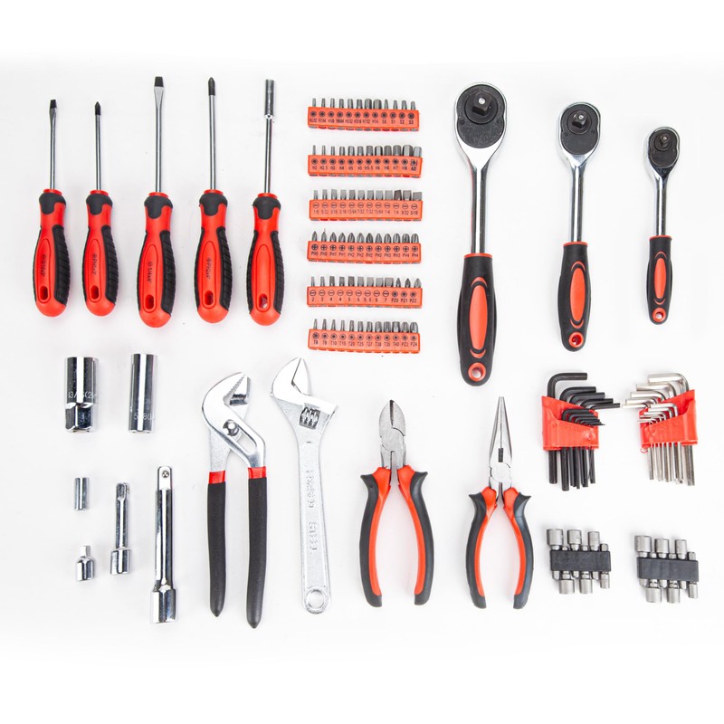 CARTMAN 205 Piece Ratchet Wrench Tool Set 1/4" & 3/8"