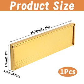 1 Set Letter Box Flap, 11.5 in Gold Letter Box Wirh 4 Pcs Nail, Letter Box Cover,Suitable for Wooden Doors, Rigid PVC Doors, and Composite Doors for Home,Office
