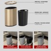 LEASYLIFE 9L/2.4GALSlim Bathroom Trash Can, 12 * 7.75 * 13.67