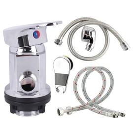 Mixer Taps Sprayer Set, Shower Mixer Tap Outlet 1/2", with 80 cm Inlet Pipes and Outlet Pipes & Sprinkler & Brackets, Hairdressing Salon Basin Hand Shower+Hose, for Motorhome Campervan Bathing Spa