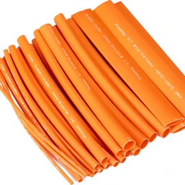 Fineday 6 Sizes Heat Shrink Tubing Kit, 3:1 Ratio Adhesive Lined (1, Orange, 2ft Each Size (0.5ft * 4))