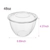 FULING [48 oz. 50 Sets Clear Plastic Salad Bowls with