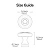 Alzassbg 10 Pack Matte Black Cabinet Knobs, 1.4 Inch Diameter