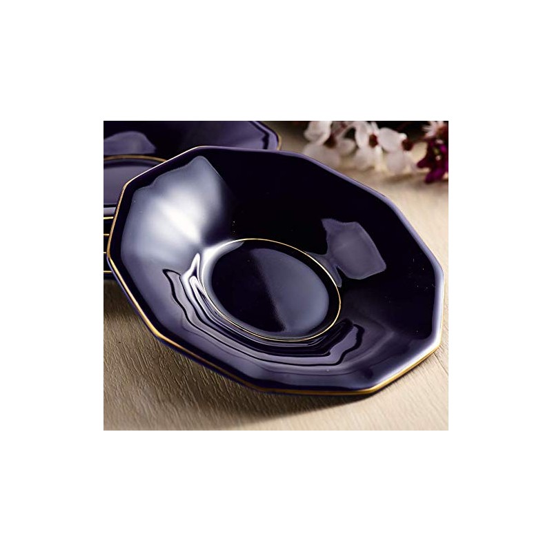 R410-RAA Luri Octagonal Tea Cup Set [Koransha]