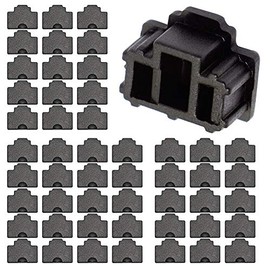 50PCS RJ45 Anti Dust Cover Cap Protector Protects Ethernet Hub Port by FENGQLONG (Black-Small)