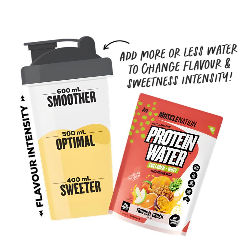 Muscle Nation Protein Water Powder Tropical Crush | 300g
