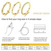 Kakonia Gold Rings for Women 5PCS Stackable 14K Gold Plated