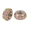 sourcing map 10Pcs 7/16"-20 Nylon Insert Hex Lock Nuts, Carbon