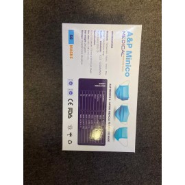 Litepak 100pcs Blue A&P Minico Disposable Face Masks 4 Layer Protection Level 3