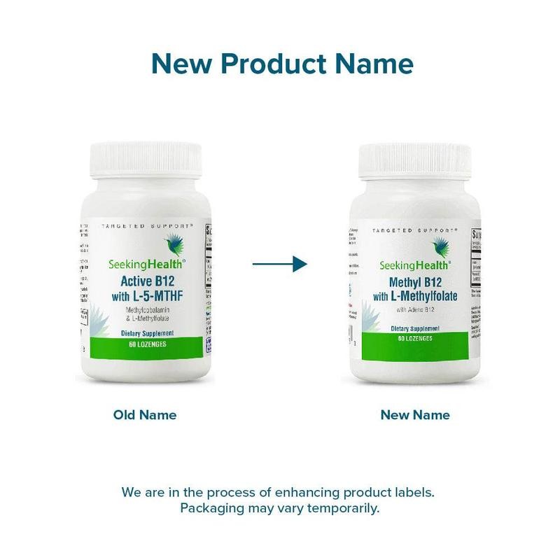 Methyl B12 with L-Methylfolate by Seeking Health Supports MTHFR gene