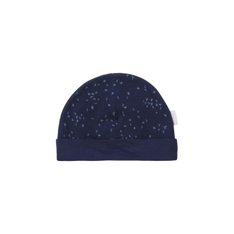 Noppies Unisex Baby Navar Reversible Allover Print Hat, Black Iris
