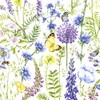 20 Cocktail Napkins Butterfly on Flower Meadow Summer 25 cm