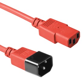 ACT AK5107 AK5107 IEC Male to Female 3 m IEC Cable 3 m C13 to C14 Red