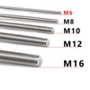 Feelers 304 Stainless Steel M6-1.0 Fully All Threaded Rod, Long