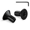 Wavanta 20Pcs M3 Bolts, M3 X 6mm Black Countersunk Bolts