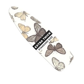 BSFHH Ironing Board Cover 15x54 Inch- Standard Cotton Cover with Strong Elastic Edge & Stain Resistant Surface (Butterflies, 15" x 54")
