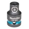 Makita E-16047 Impact Black Impact Socket 1/2" SW8 Short, Chrome-Molybdenum,