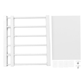 Tension Rod Shelf Adjustable Length Space Saving Nail Free Expandable Closet Shelf for Cabinet Wardrobe 16.5in Width 30‑40cm / 11.8‑15.7in Length