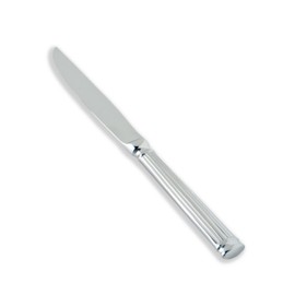 Fortessa Doria 18/10 Stainless Steel Flatware Solid Handle Steak Knife, Set of 12