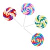 Alasum 4pcs Simulation Lollipop Toys Candy Clay Candy Decoration Party