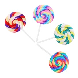 Alasum 4pcs Simulation Lollipop Toys Candy Clay Candy Decoration Party Lollipop Props Decoration Lollipop Props Lollipop Artificial Lollipop