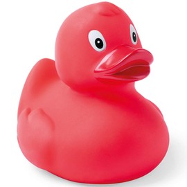 eBuyGB Rubber Duck Floating Bath Time Toy for Children, Red, Pack of 8