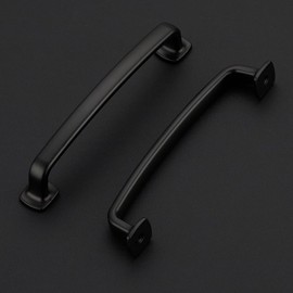 Ravinte Decor 15 Pack Cabinet Handles Arch Cabinet Pulls - 5 Inch Drawer Pulls Black Kitchen Drawer Handles Curved Dresser Hardware Solid Kitchen Hardware