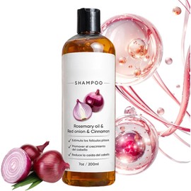 Onion Shampoo, Champú De Cebolla Para Hombre Con Aceite De Romero, Cebolla Roja y Canela, Hidrata y Suaviza, Promueve Un Cabello Más Grueso y Abundante (1PC)