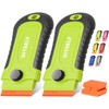 DIYSELF 2 Pcs Plastic Razor Blade Scraper with 10 Pcs