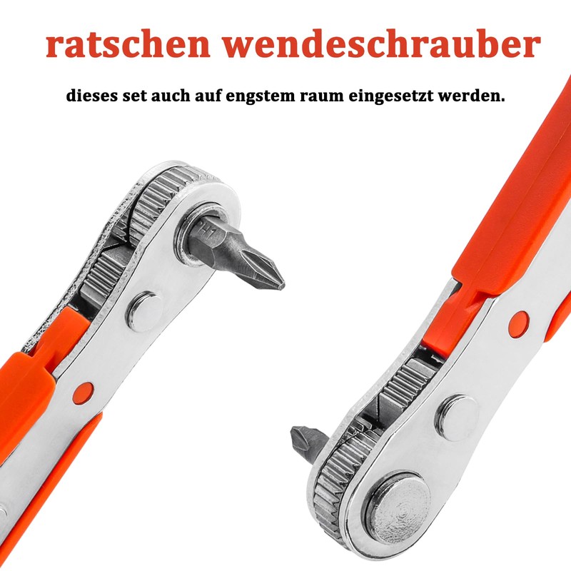 Bestgle Ratchet Screwdriver Magnetic Ratchet Wrench Reversible Screwdriver Set Mini