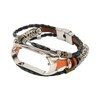 for Xiaomi Mi Band 7 Leather Strap Metal Snap Retro