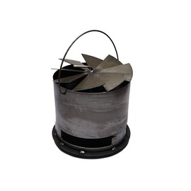 Hunsaker Vortex Charcoal Basket for 18.5" WSM - Heavy Duty 14 Gauge Steel - USA Made - Promotes Even Cooking, Prevents Burning - Round Design with Built-In Ash Pan