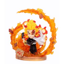 KELAKE GK Demon Slayer Rengoku Kyoujurou Figure Statue Figurine Model Doll Collection Cute Birthday Gifts PVC