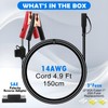 SCCKE 4.9FT 14AWG Battery Alligator Crocodile Clip to SAE Connector