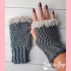 Unbranded Crochet Faux Fur Fingerless Gloves Mittens PATTERN ONLY