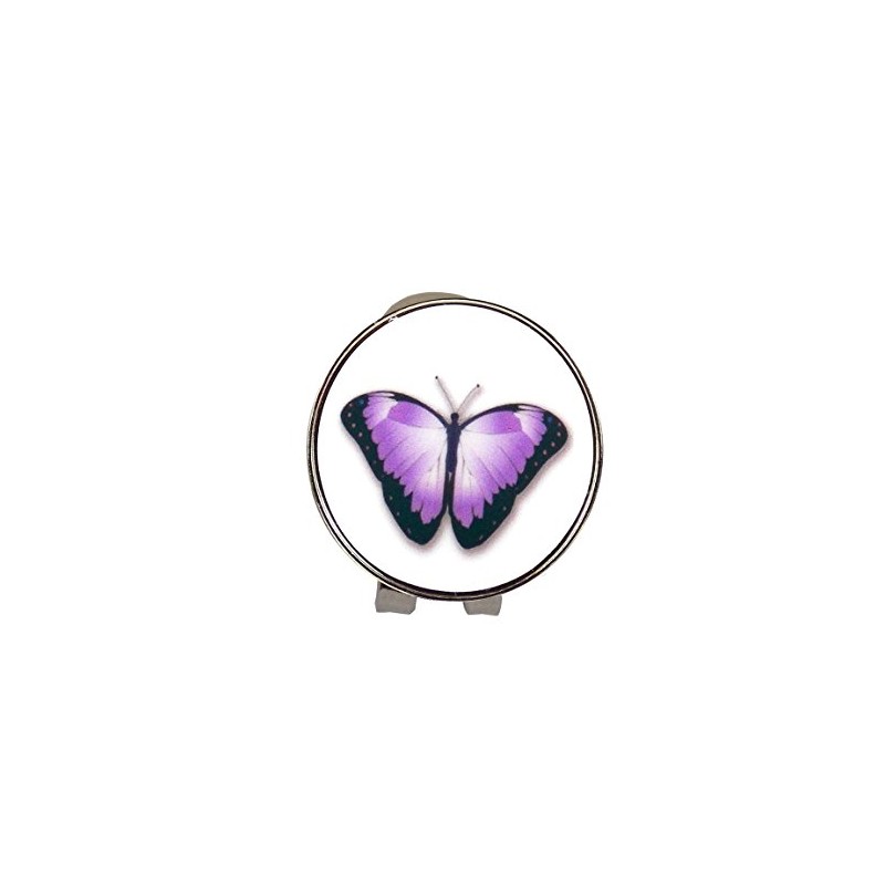 Mercia Golf Magnetic Hat Clip With Butterfly Ball Markers. (Lilac)