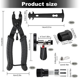 Bike Chain Tool Set, Bike Chain Splitter Tool, Mountain Bike Bicycle Chain Tool Kit, Bike Chain Removal Tool Set for Repair