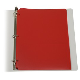 C-Line Two-Pocket Heavyweight Poly Portfolio Folder with Three-Hole Punch, Box of 25, Red (32934)