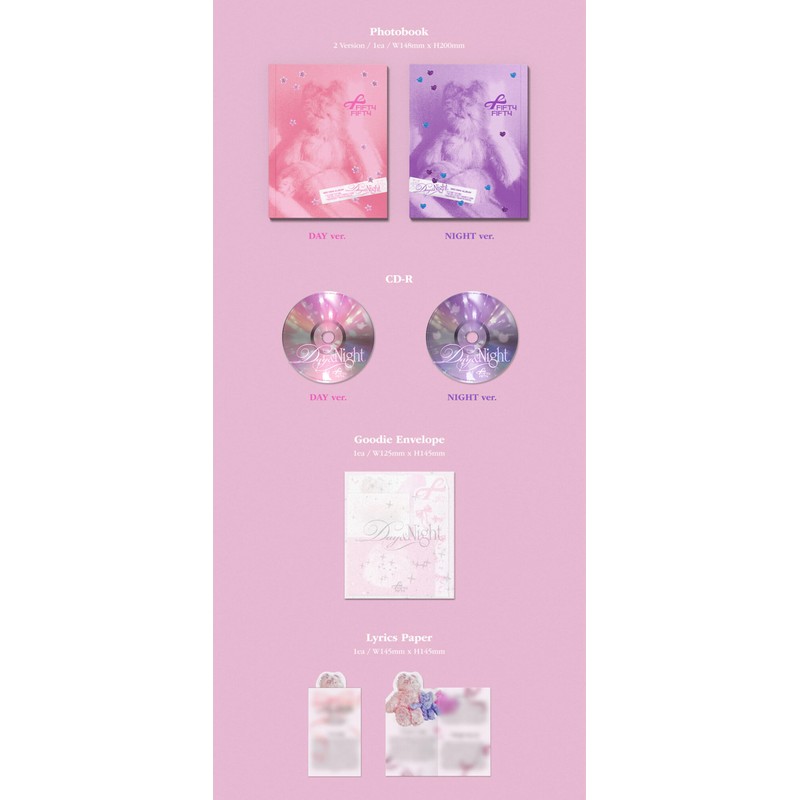 FIFTY FIFTY Day & Night 3rd Mini Album with Tracking