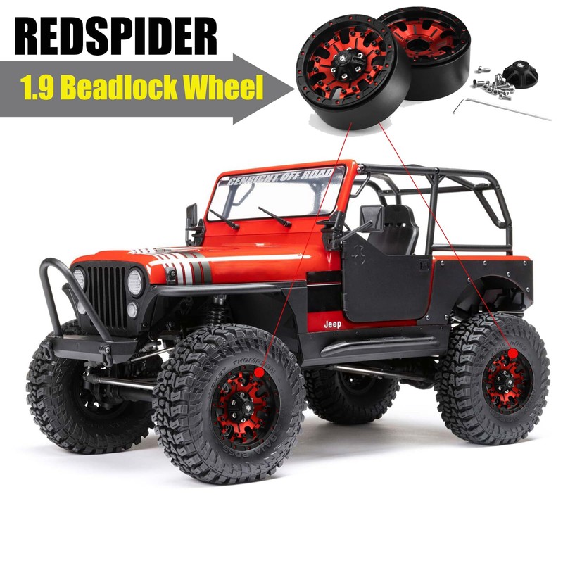 1.9 Beadlock wheels aluminium alloy，1.9 wheels Three color and style
