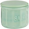 Tablecraft Salt Cellar with Lid, 3.75" x 3.75" x 3.125",