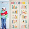 12 Sheet Welcome Boho Book Bookshelf Window Clings Back to