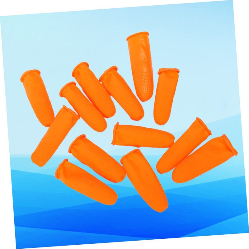 IWOWHERO Disposable Thickened Latex Protective Covers Skid Fingertip Guards S