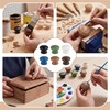 Pinkunn 50 Pcs Wood Unfinished Drawer Knobs, Round Mushroom Shape