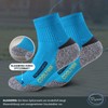 Piarini 2 pairs Coolmax outdoor socks, functional socks, short, black,