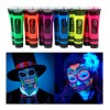 Lecute 6 Pinturas Maquillaje Neon Brilla Luz Negra Uv Glow